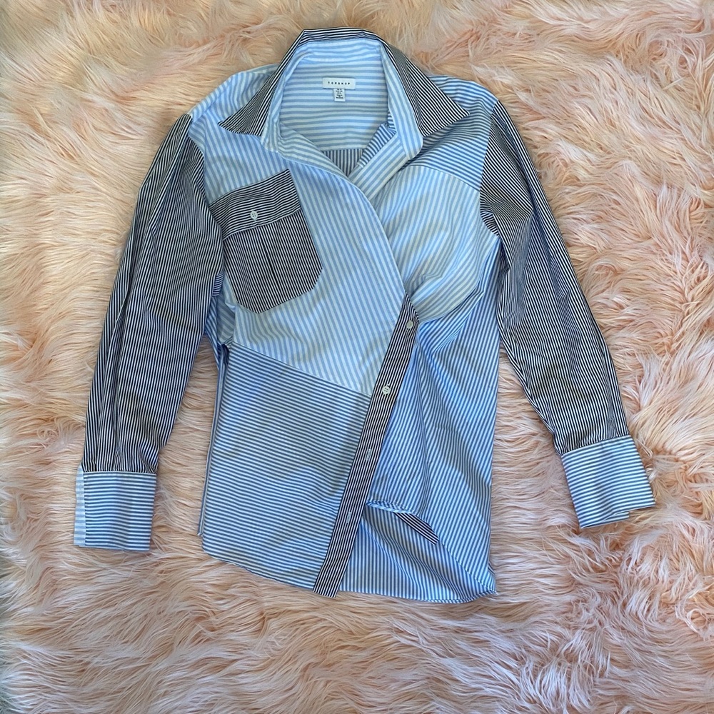 Topshop Boutique Oversized Asymmetrical Shirt